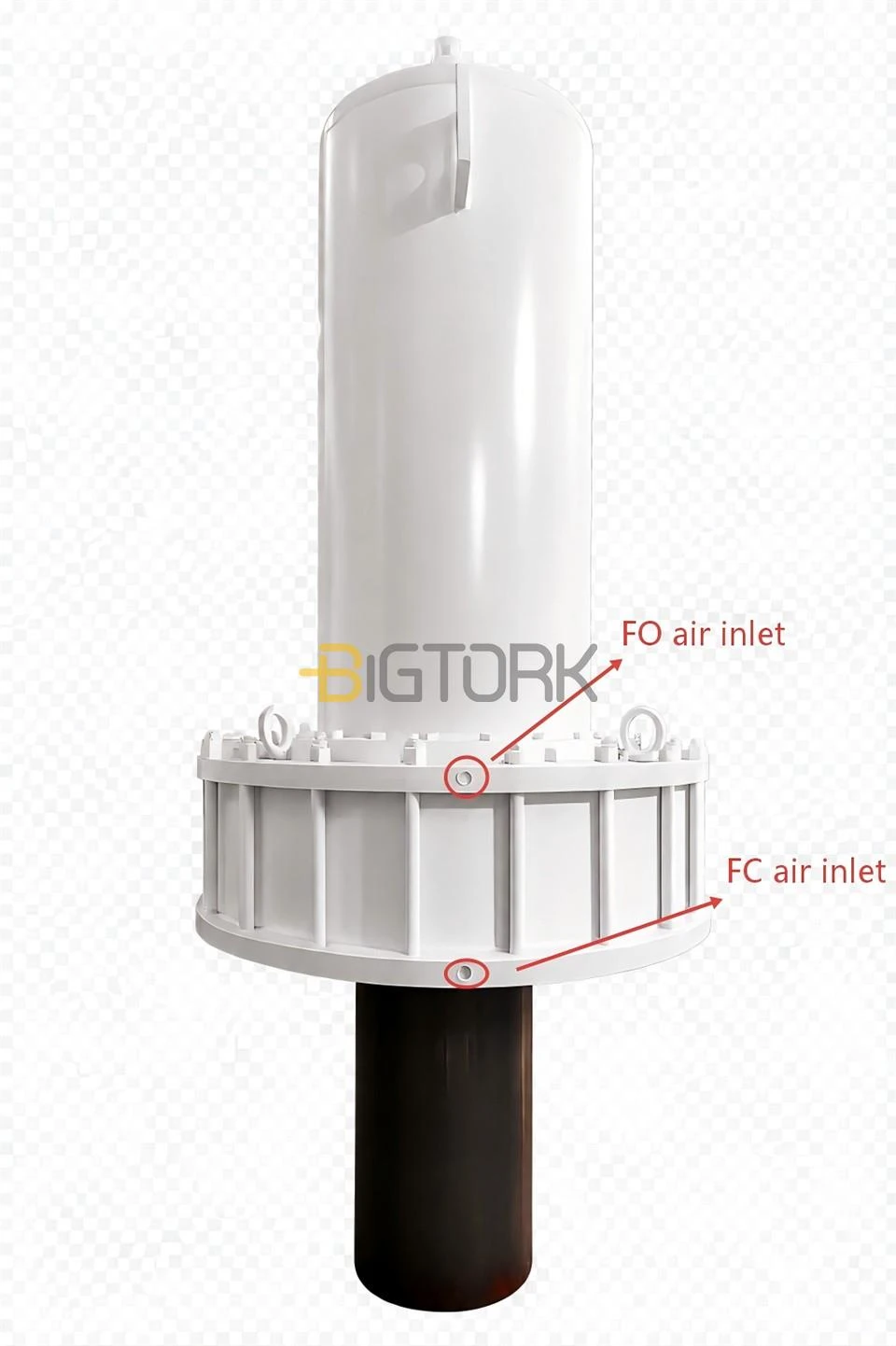 Side-Ported Single-Acting Linear Pneumatic Actuator